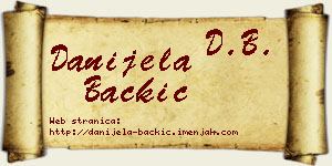Danijela Backić vizit kartica